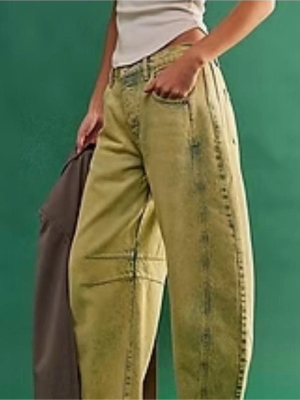 Free People Barrell Jeans in Flying Saucer (color). RARE - Picture 2 of 6
